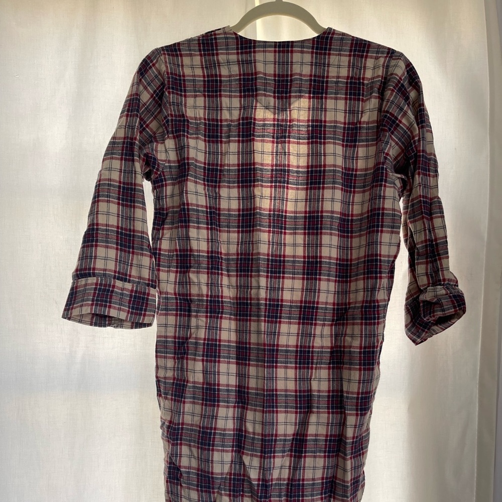Woolrich plaid flannel knee length shirt dress